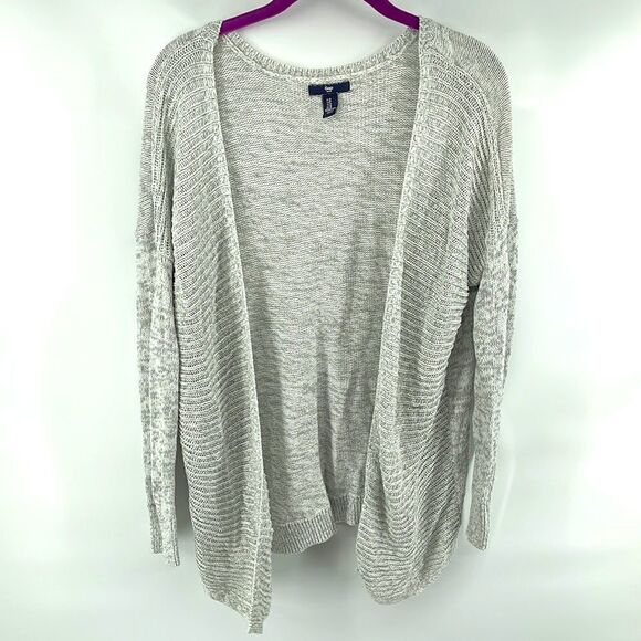 Gap light grey gray marked open front cardigan sweater EUC small - Picture 1 of 12